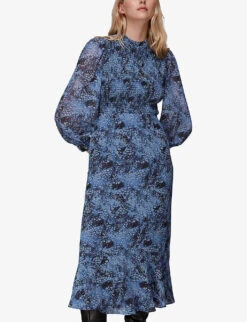 Whistles Recycled Polyester Midi Dress 8 Whistles Recycled Polyester Midi Dress -The Fashion Shop R04069782 MULTICOLOURED ALT02