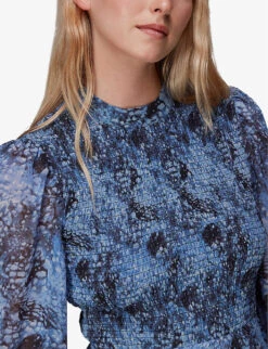 Whistles Recycled Polyester Midi Dress 11 Whistles Recycled Polyester Midi Dress -The Fashion Shop R04069782 MULTICOLOURED ALT05