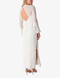 Whistles Crepe Maxi Dress -The Fashion Shop R04069785 CREAM ALT03