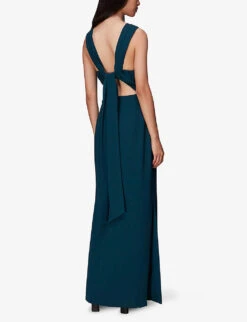 Whistles Tie Back Maxi Dress -The Fashion Shop R04069789 GREEN ALT03