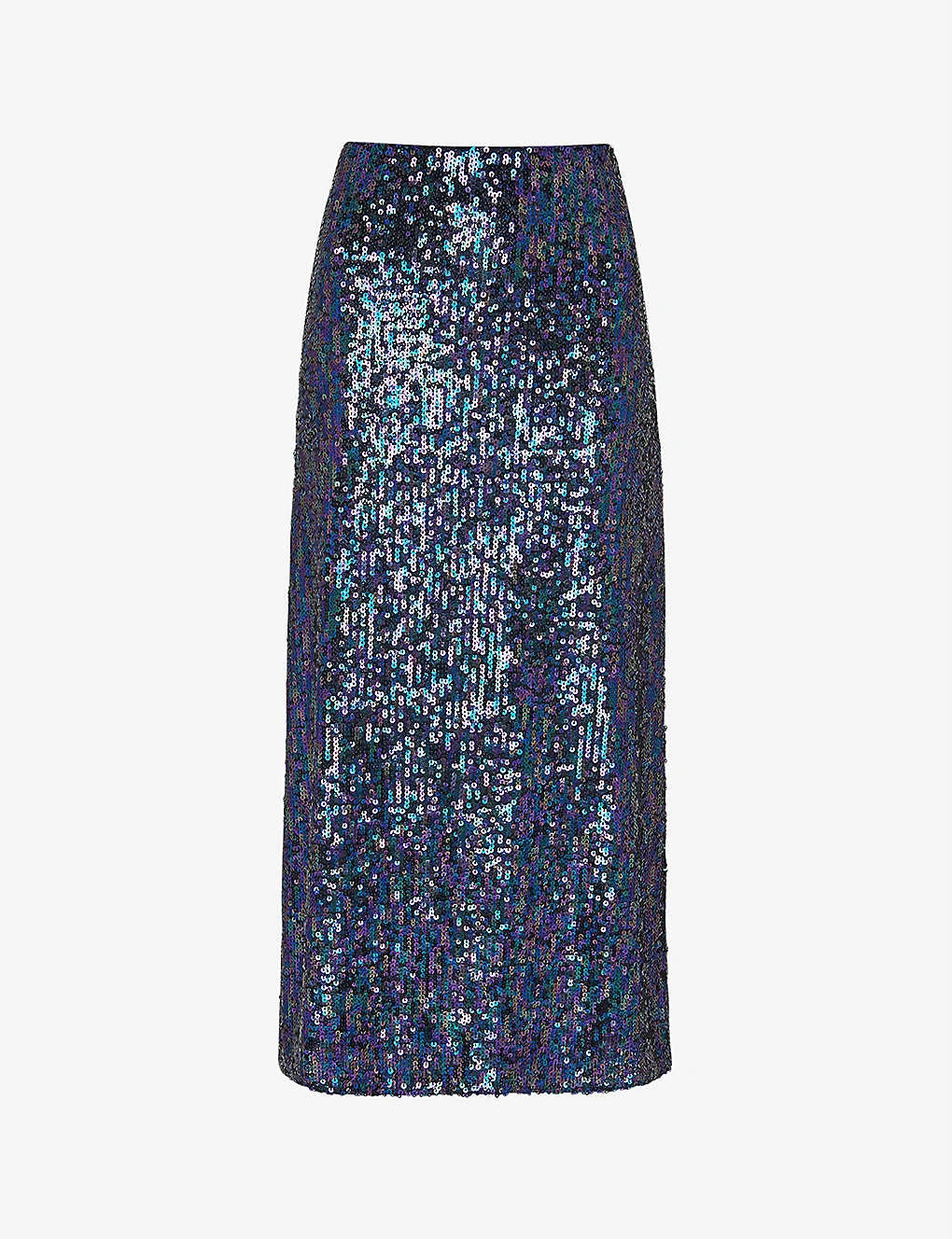 Whistles Sally Sequin-embellished Stretch Recycled-polyester Midi Skirt 1 Whistles Sally Sequin-embellished Stretch Recycled-polyester Midi Skirt