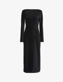 Whistles Cotton-blend Midi Dress