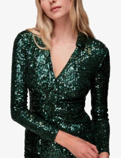 Whistles Stretch-woven Shirt 7 Whistles Stretch-woven Shirt -The Fashion Shop R04069983 DARKGREEN ALT02