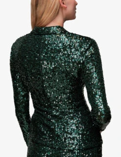 Whistles Stretch-woven Shirt 8 Whistles Stretch-woven Shirt -The Fashion Shop R04069983 DARKGREEN ALT03