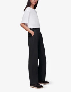 Whistles Slim-leg Ponte Woven Trousers 7 Whistles Slim-leg Ponte Woven Trousers -The Fashion Shop R04070384 BLACK ALT02