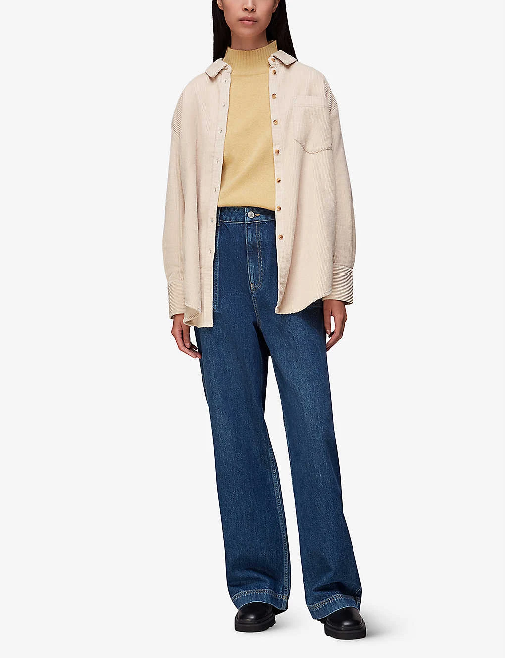 Whistles Lucie Corduroy Oversized-fit Cotton Shirt 2 Whistles Lucie Corduroy Oversized-fit Cotton Shirt - Image 2