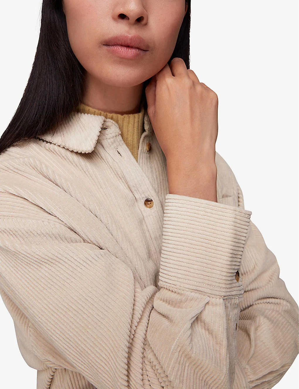 Whistles Lucie Corduroy Oversized-fit Cotton Shirt 5 Whistles Lucie Corduroy Oversized-fit Cotton Shirt - Image 5
