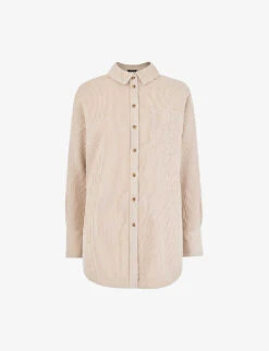 Whistles Lucie Corduroy Oversized-fit Cotton Shirt