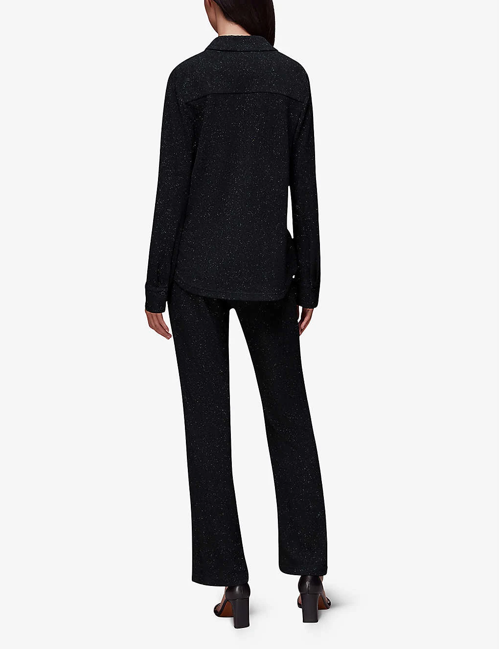 Whistles Gillian Sparkle-detail Straight-leg Woven Trousers 4 Whistles Gillian Sparkle-detail Straight-leg Woven Trousers - Image 4