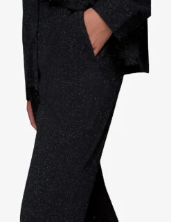 Whistles Gillian Sparkle-detail Straight-leg Woven Trousers 9 Whistles Gillian Sparkle-detail Straight-leg Woven Trousers -The Fashion Shop R04070386 BLACK ALT04