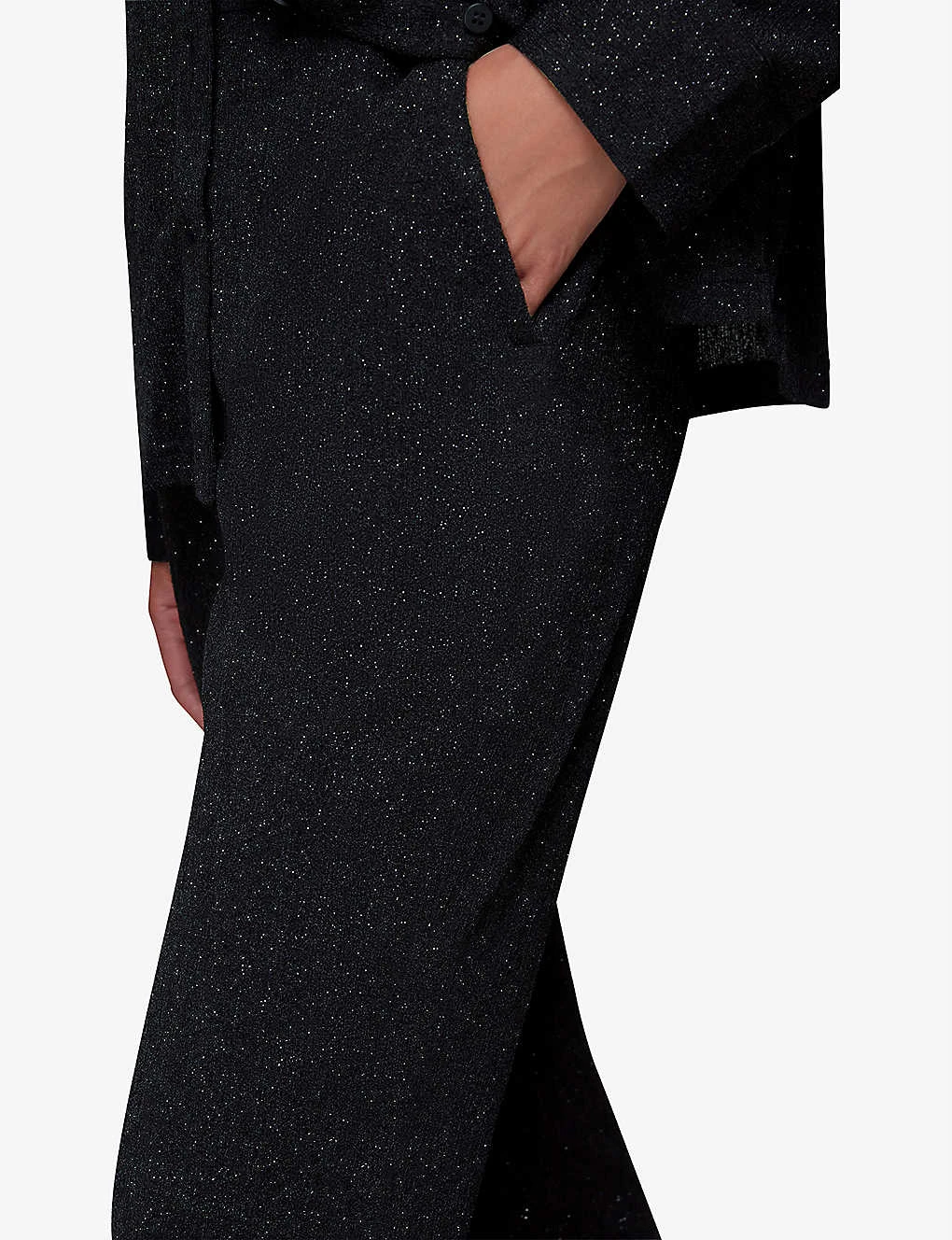 Whistles Gillian Sparkle-detail Straight-leg Woven Trousers 5 Whistles Gillian Sparkle-detail Straight-leg Woven Trousers - Image 5