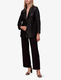 Whistles Lena Peep-toe Leather Heeled Sandals 9 Whistles Lena Peep-toe Leather Heeled Sandals -The Fashion Shop R04070390 BLACK ALT04