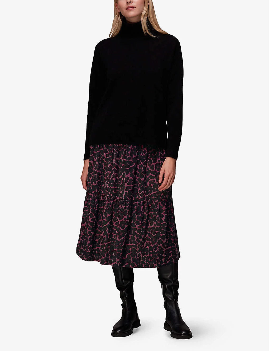 Whistles Leopard-print High-waist Woven Midi Skirt 2 Whistles Leopard-print High-waist Woven Midi Skirt - Image 2