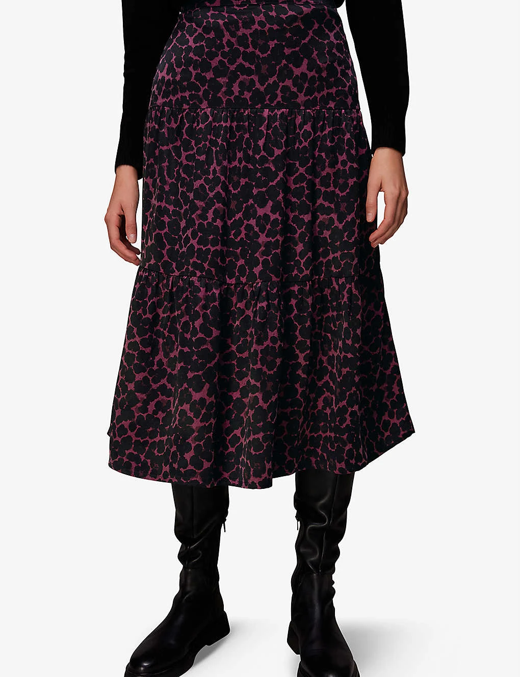 Whistles Leopard-print High-waist Woven Midi Skirt 3 Whistles Leopard-print High-waist Woven Midi Skirt - Image 3