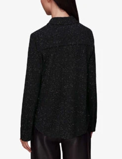 Whistles Grace Sparkle-detail Woven Shirt 8 Whistles Grace Sparkle-detail Woven Shirt -The Fashion Shop R04071028 BLACK ALT03
