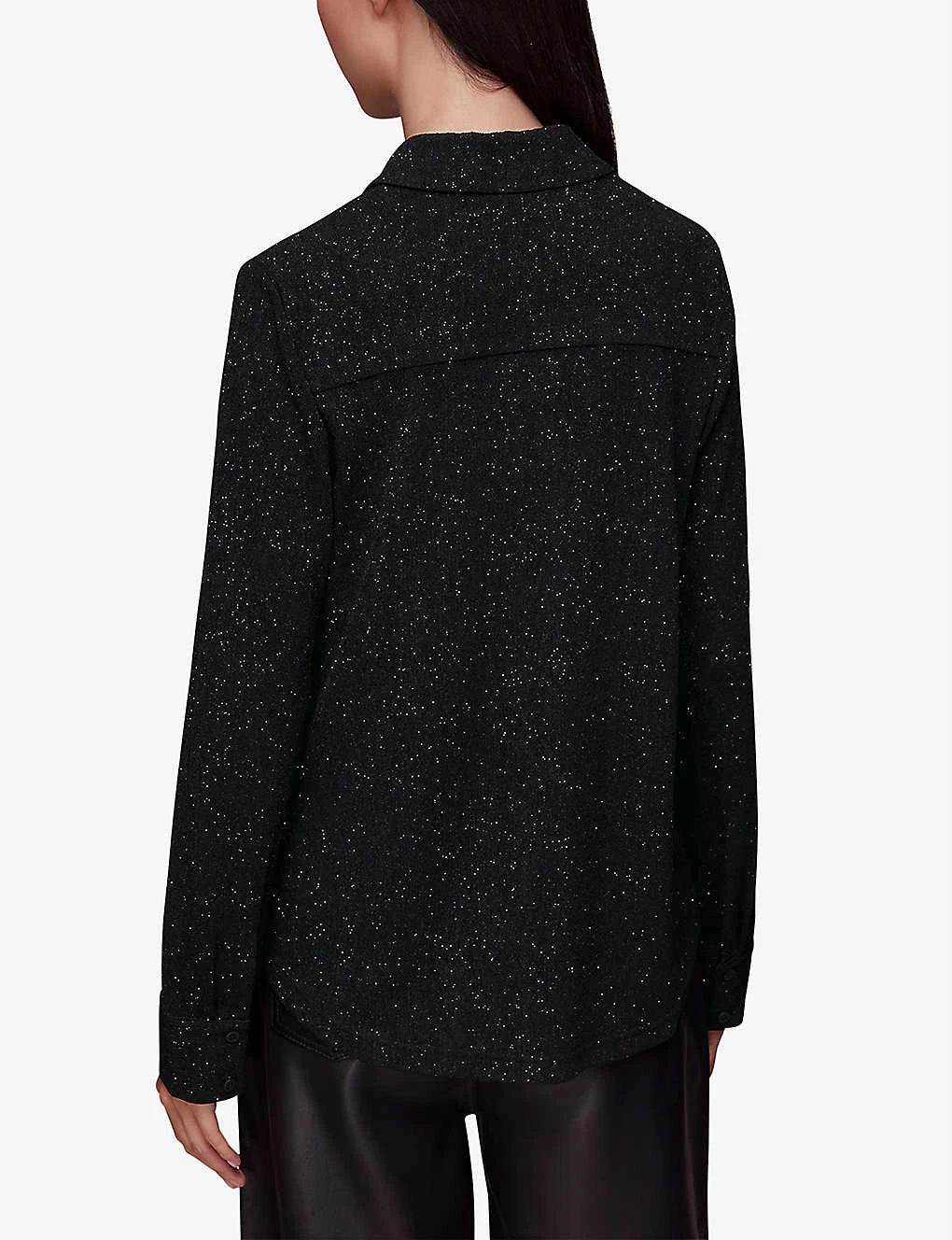 Whistles Grace Sparkle-detail Woven Shirt 4 Whistles Grace Sparkle-detail Woven Shirt - Image 4