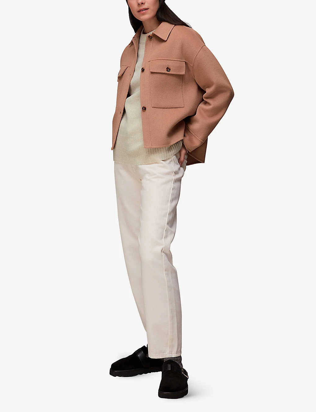 Whistles Boyfriend-fit Ribbed-detail Wool Jumper 2 Whistles Boyfriend-fit Ribbed-detail Wool Jumper - Image 2