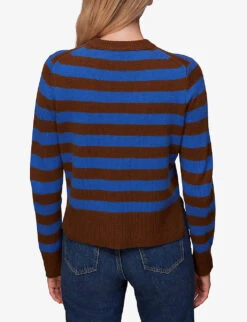 Whistles Stripe-detail Ribbed Wool Jumper -The Fashion Shop R04071030 MULTICOLOURED ALT03