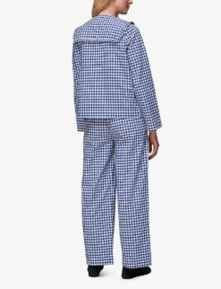 Whistles Gingham Cotton Collar Pyjamas -The Fashion Shop R04071982 MULTICOLOURED ALT03