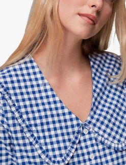 Whistles Gingham Cotton Collar Pyjamas -The Fashion Shop R04071982 MULTICOLOURED ALT04