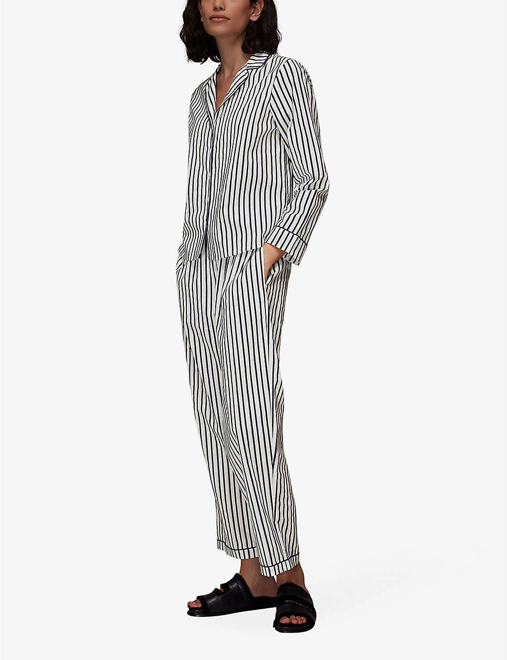 Whistles Striped Relaxed-fit Cotton Pyjamas 2 Whistles Striped Relaxed-fit Cotton Pyjamas - Image 2