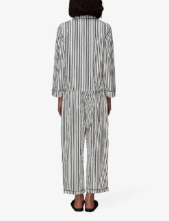 Whistles Striped Relaxed-fit Cotton Pyjamas 8 Whistles Striped Relaxed-fit Cotton Pyjamas -The Fashion Shop R04071983 MULTICOLOURED ALT03