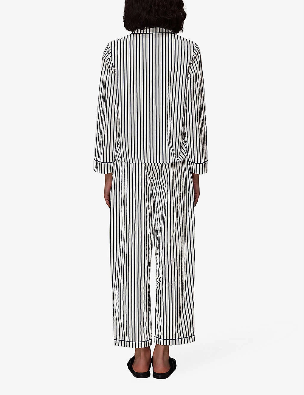 Whistles Striped Relaxed-fit Cotton Pyjamas 4 Whistles Striped Relaxed-fit Cotton Pyjamas - Image 4