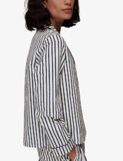Whistles Striped Relaxed-fit Cotton Pyjamas 9 Whistles Striped Relaxed-fit Cotton Pyjamas -The Fashion Shop R04071983 MULTICOLOURED ALT04
