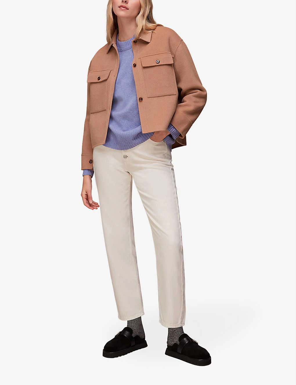 Whistles Ribbed-panel Relaxed-fit Wool Jumper 2 Whistles Ribbed-panel Relaxed-fit Wool Jumper - Image 2