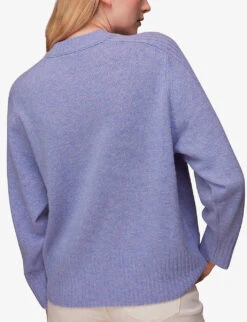 Whistles Ribbed-panel Relaxed-fit Wool Jumper 8 Whistles Ribbed-panel Relaxed-fit Wool Jumper -The Fashion Shop R04074620 LILAC ALT03