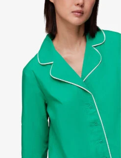 Whistles Contrast-piping Relaxed-fit Cotton Pyjamas -The Fashion Shop R04074624 MULTICOLOURED ALT03