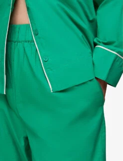 Whistles Contrast-piping Relaxed-fit Cotton Pyjamas -The Fashion Shop R04074624 MULTICOLOURED ALT04