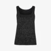 Whistles Square-neck Metallic-knit Top