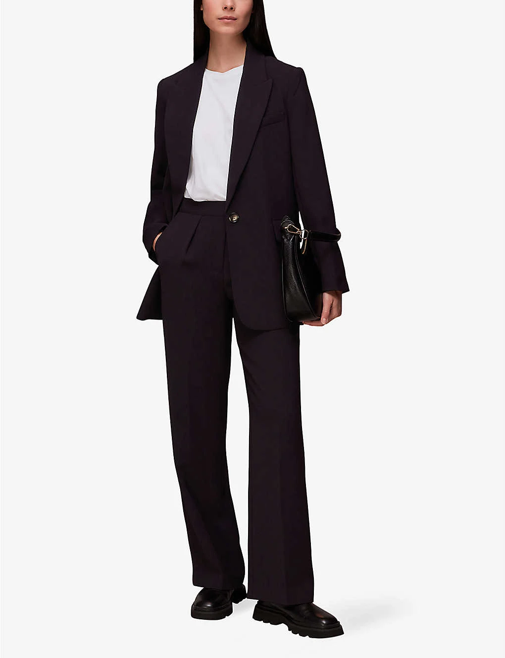 Whistles Boxy-fit Recycled-crepe Boyfriend Blazer 2 Whistles Boxy-fit Recycled-crepe Boyfriend Blazer - Image 2