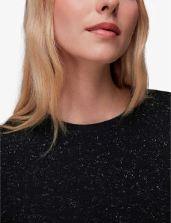 Whistles Annie Metallic Stretch-woven Midi Dress 7 Whistles Annie Metallic Stretch-woven Midi Dress -The Fashion Shop R04076125 BLACK ALT04