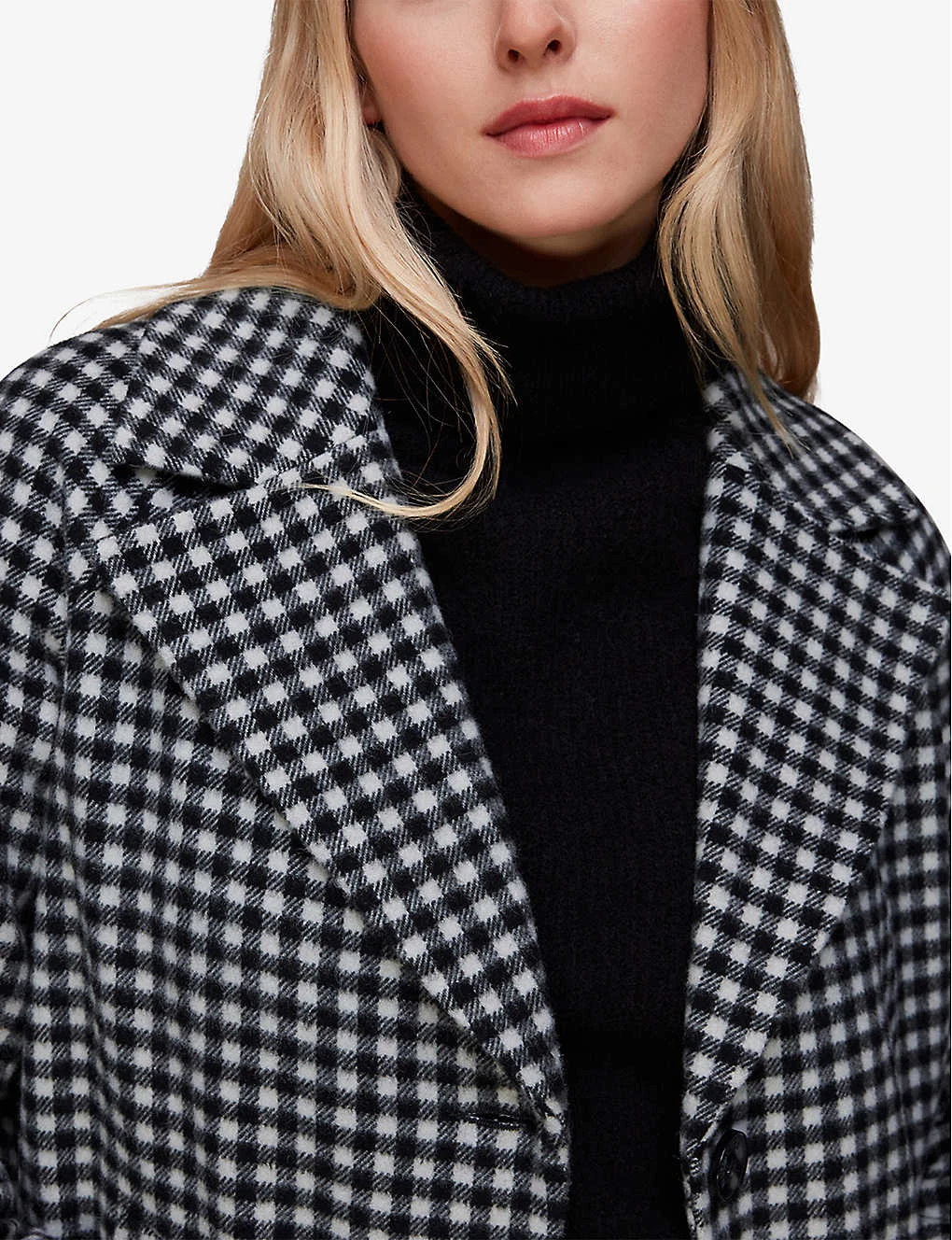 Whistles Gingham Relaxed-fit Wool-blend Coat 5 Whistles Gingham Relaxed-fit Wool-blend Coat - Image 5