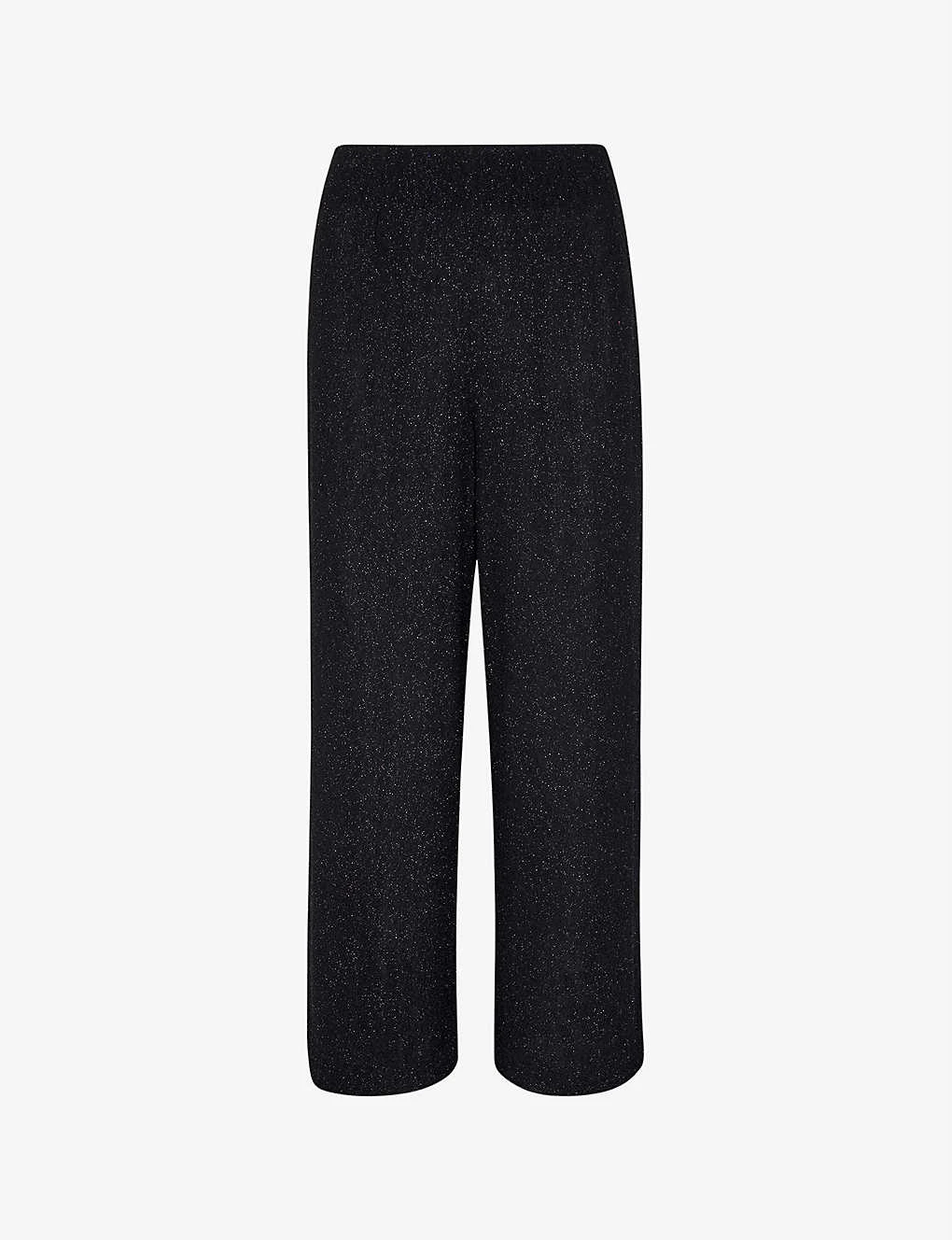 Whistles Flared High-rise Metallic Stretch-woven Trousers 1 Whistles Flared High-rise Metallic Stretch-woven Trousers