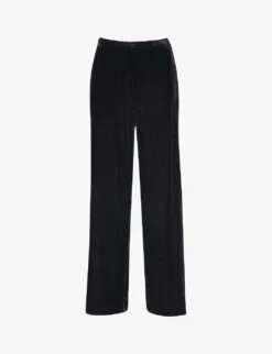 Whistles Wide-leg High-rise Velvet Trousers