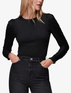 Whistles Lola Checkerboard-print Stretch Recycled-polyester Midi Skirt 7 Whistles Lola Checkerboard-print Stretch Recycled-polyester Midi Skirt -The Fashion Shop R04077203 BLACK ALT02