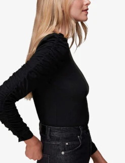 Whistles Lola Checkerboard-print Stretch Recycled-polyester Midi Skirt 9 Whistles Lola Checkerboard-print Stretch Recycled-polyester Midi Skirt -The Fashion Shop R04077203 BLACK ALT04