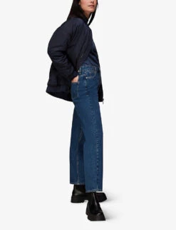 Whistles High-neck Ribbed Stretch-cotton Top 7 Whistles High-neck Ribbed Stretch-cotton Top -The Fashion Shop R04077205 BLUE ALT02