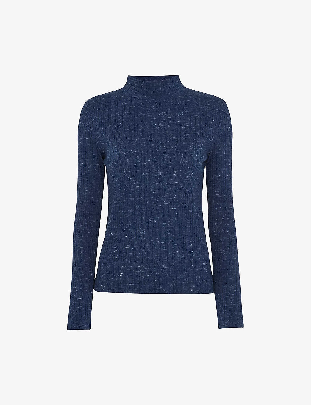 Whistles High-neck Ribbed Stretch-cotton Top 1 Whistles High-neck Ribbed Stretch-cotton Top