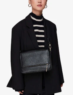 Whistles Large Bibi Leather Crossbody Bag 9 Whistles Large Bibi Leather Crossbody Bag -The Fashion Shop R04077207 BLACK ALT04
