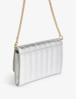 Whistles Elly Quilted Metallic-leather Cross-body Bag 7 Whistles Elly Quilted Metallic-leather Cross-body Bag -The Fashion Shop R04077982 SILVER ALT02