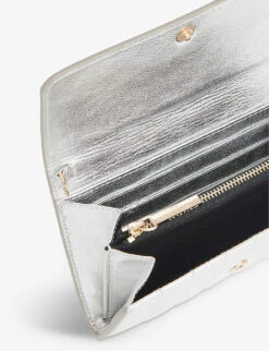 Whistles Elly Quilted Metallic-leather Cross-body Bag 8 Whistles Elly Quilted Metallic-leather Cross-body Bag -The Fashion Shop R04077982 SILVER ALT03