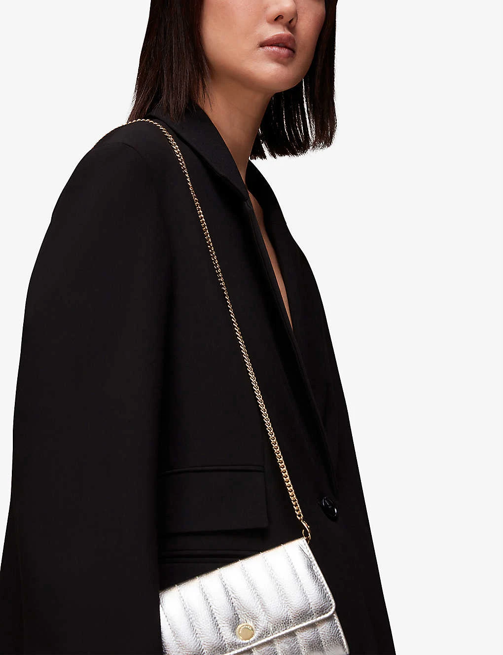Whistles Elly Quilted Metallic-leather Cross-body Bag 5 Whistles Elly Quilted Metallic-leather Cross-body Bag - Image 5
