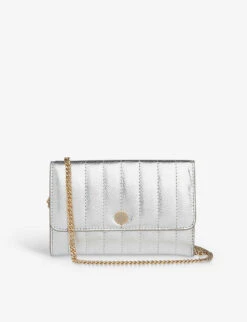 Whistles Elly Quilted Metallic-leather Cross-body Bag