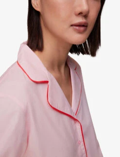 Whistles Contrast-piping Cotton Pyjama Set -The Fashion Shop R04077987 MULTICOLOURED ALT05