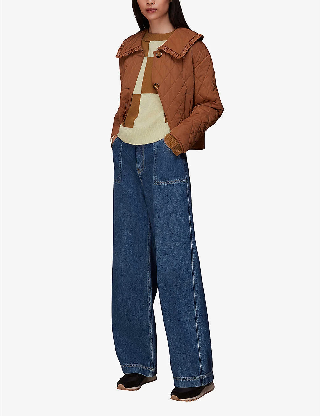 Whistles Check-pattern Wool-blend Jumper 2 Whistles Check-pattern Wool-blend Jumper - Image 2