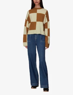 Whistles Check-pattern Wool-blend Jumper 7 Whistles Check-pattern Wool-blend Jumper -The Fashion Shop R04078979 CREAM ALT02